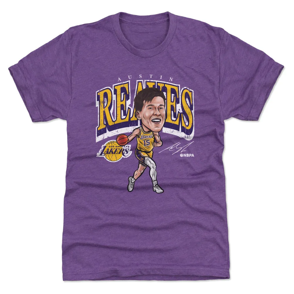 Austin Reaves Los Angeles Lakers Cartoon WHT Tee