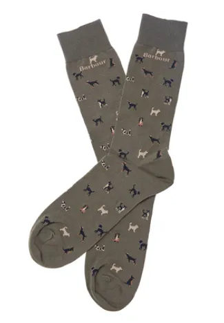 Barbour Mavin Men's Socks - Mid Olive/Dog