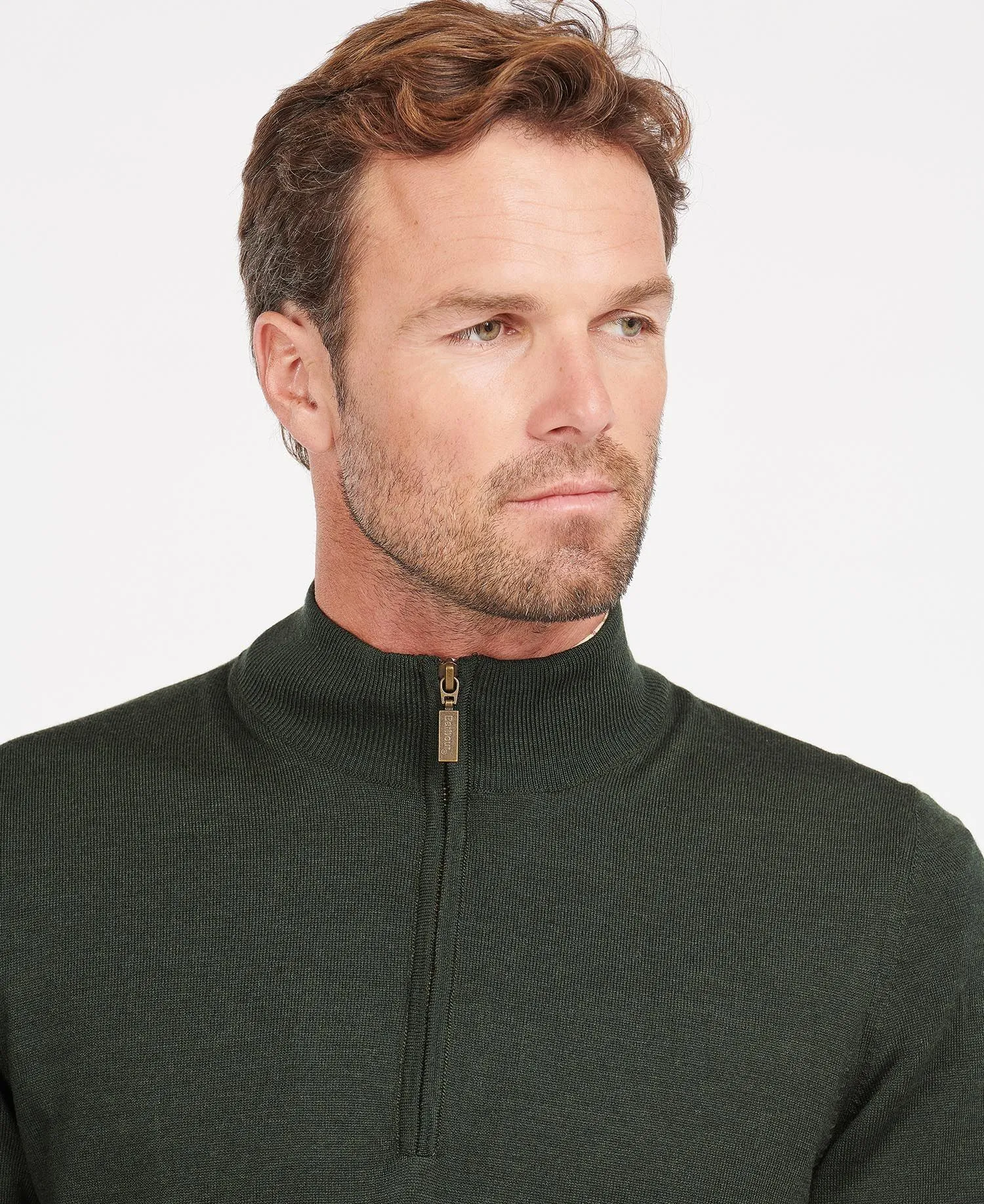 Barbour Men's Gamlin Half Zip Sweater - Olive