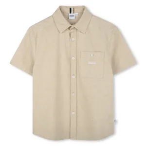 Beige Short Sleeve Shirt