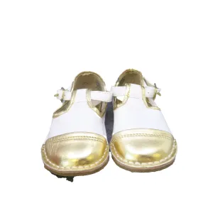 Cole Haan Girls White | Gold Shoes