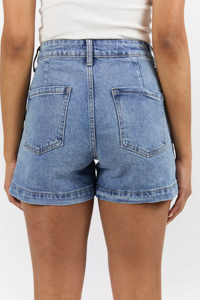 Come As You Are Medium Wash Relaxed Fit Denim Shorts