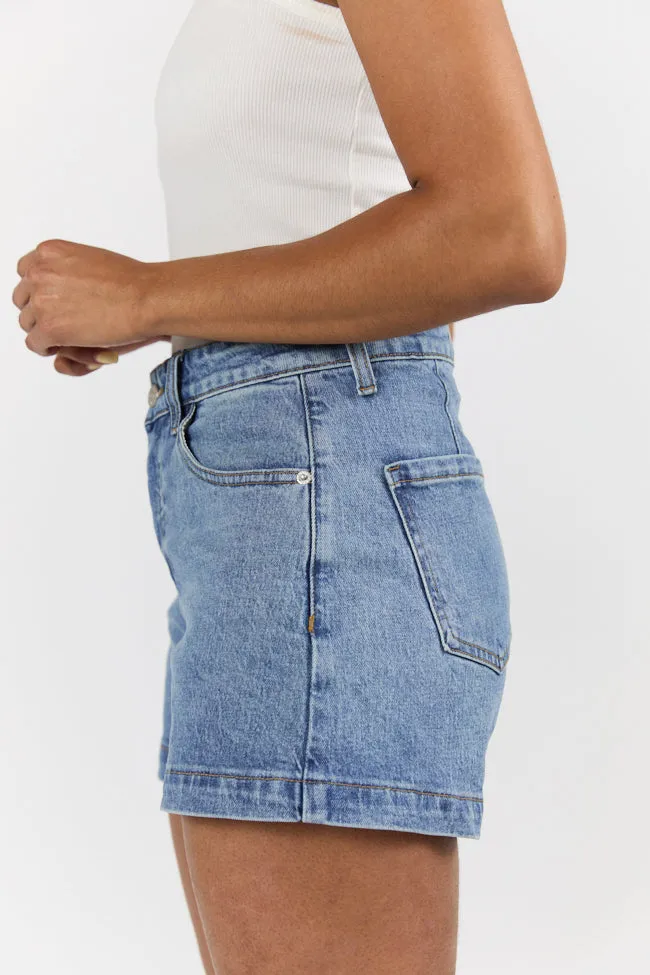 Come As You Are Medium Wash Relaxed Fit Denim Shorts
