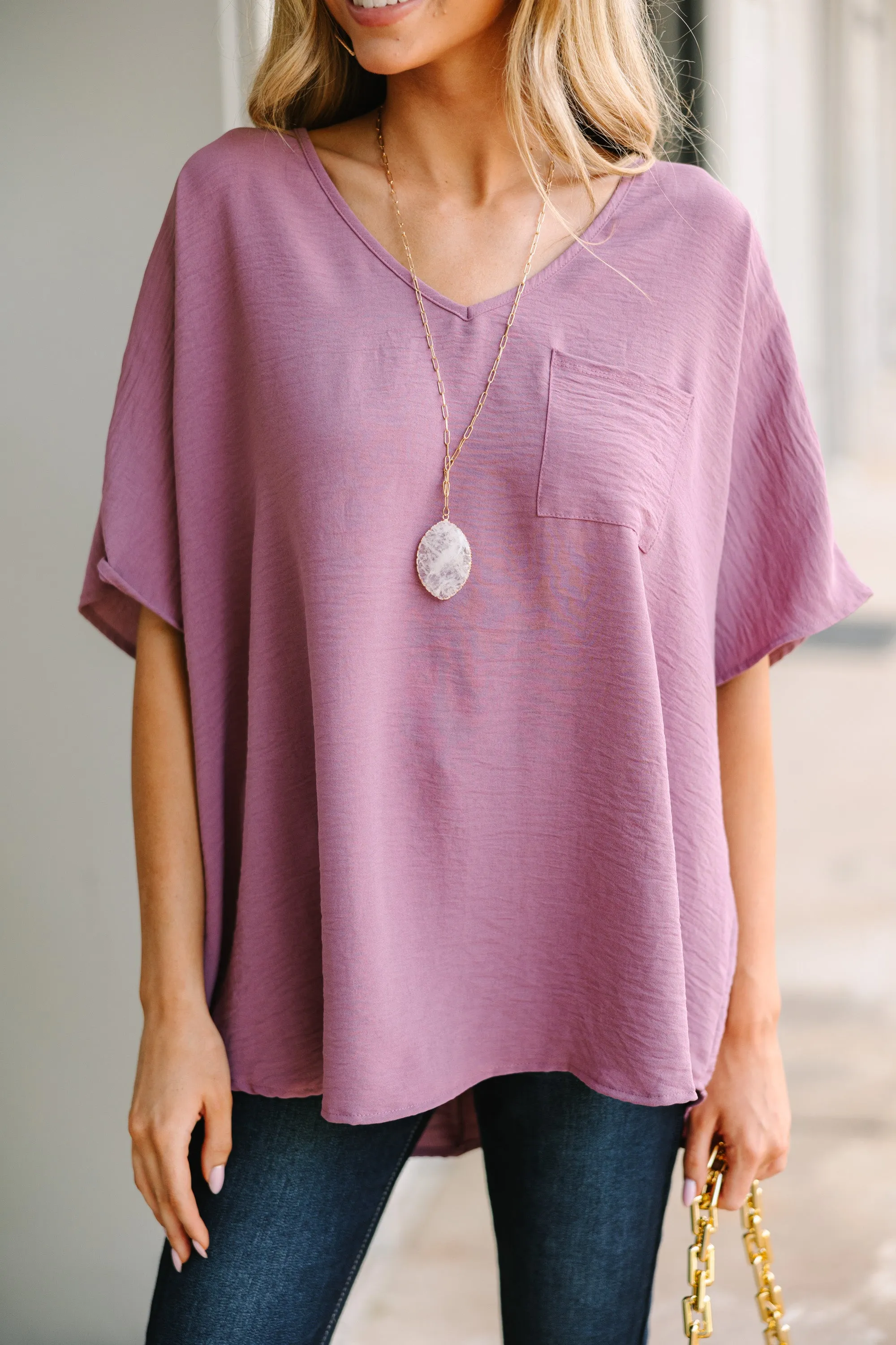 Couldn't Be Better Dusty Purple Top