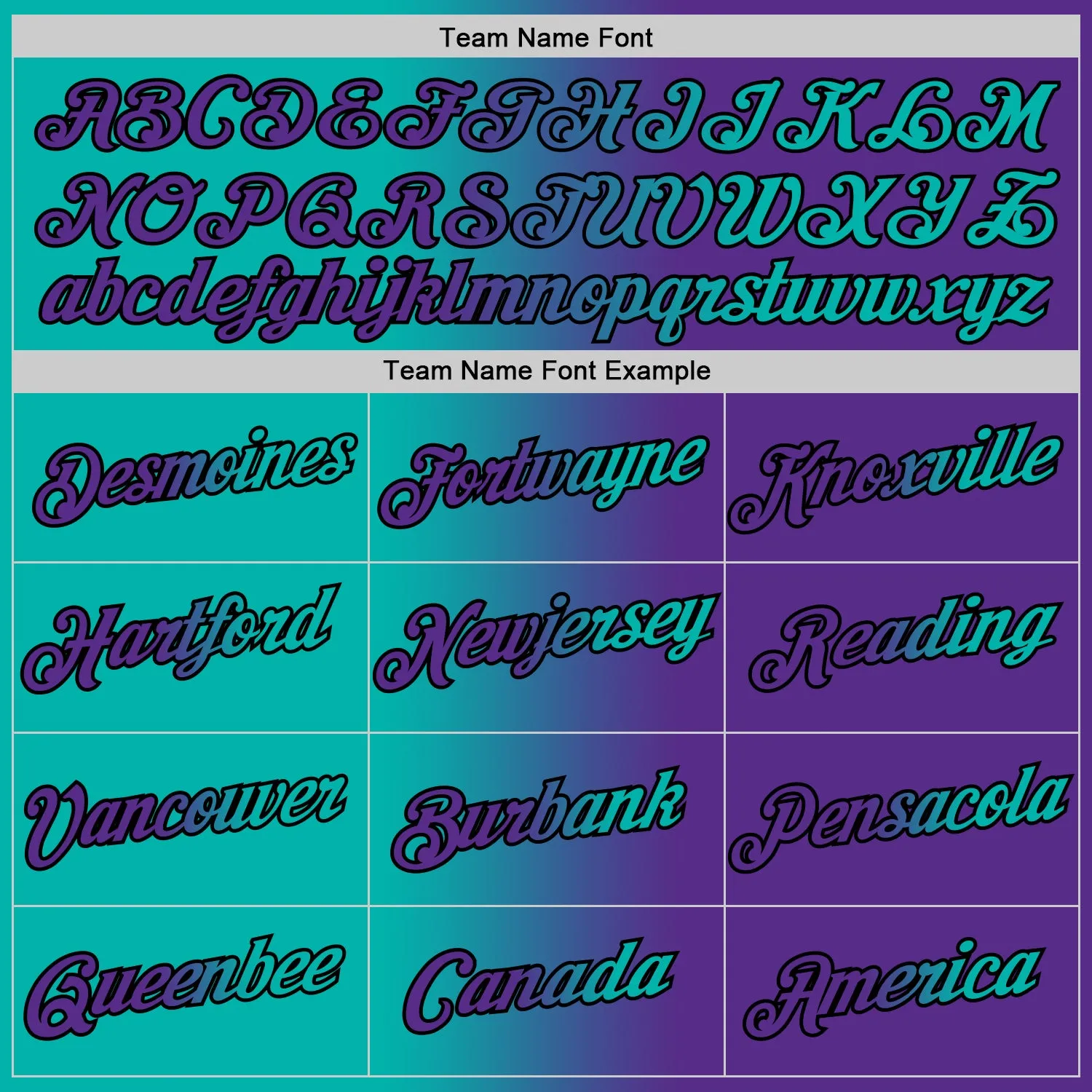 Custom Purple Aqua-Black Gradient Fashion Performance T-Shirt