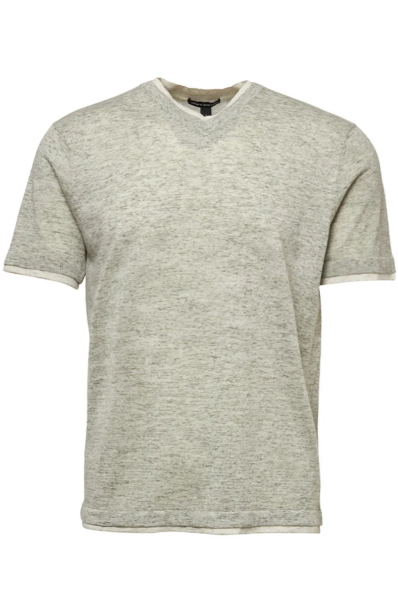 Double Trim V-Neck Tee