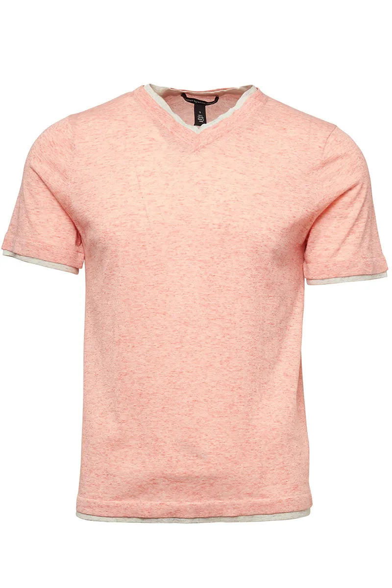 Double Trim V-Neck Tee