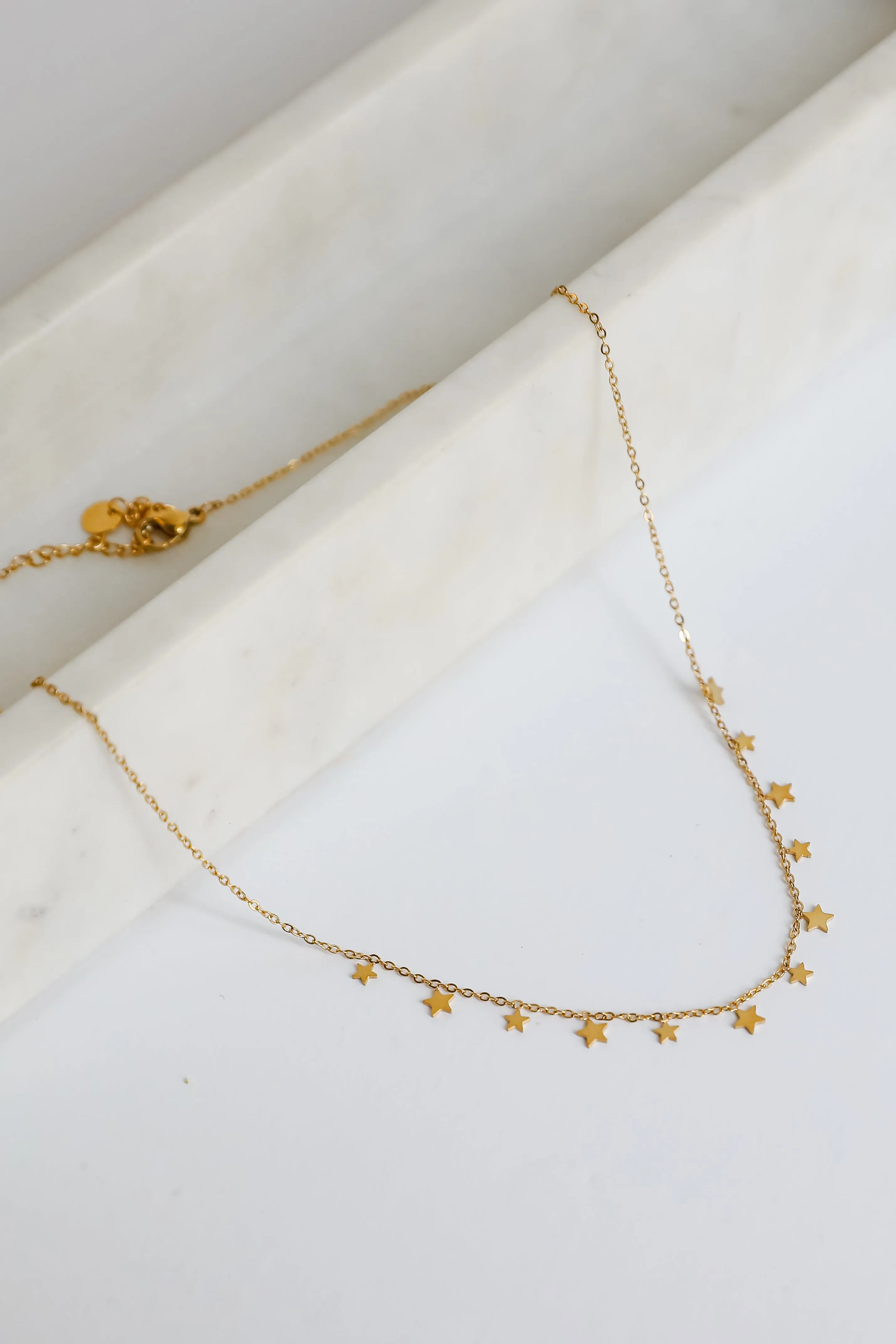 Elise Gold Star Charm Necklace