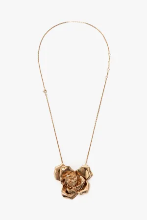 Exclusive Flower Necklace In Gold Victoria Beckham