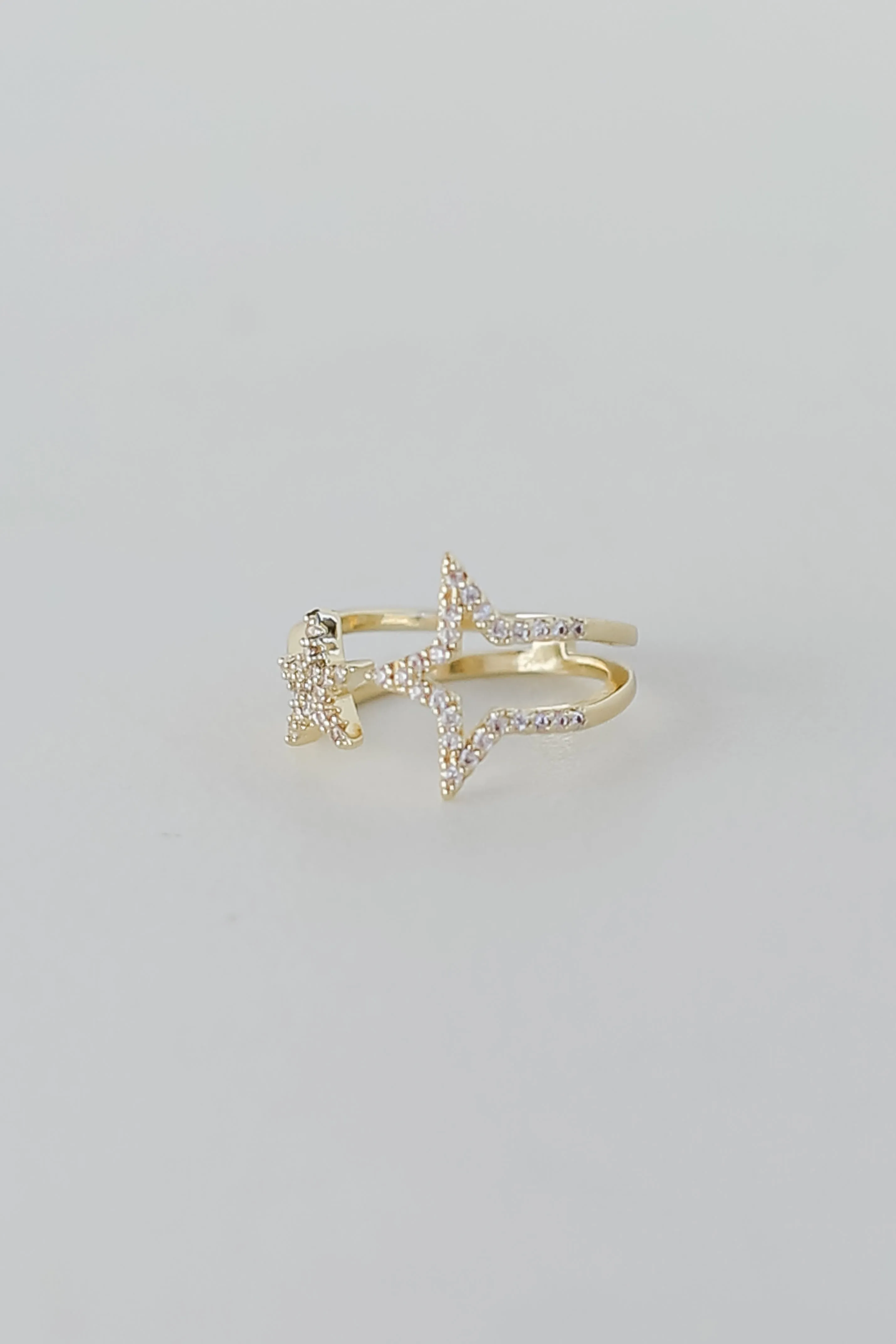 FINAL SALE - Diana Gold Rhinestone Star Ring