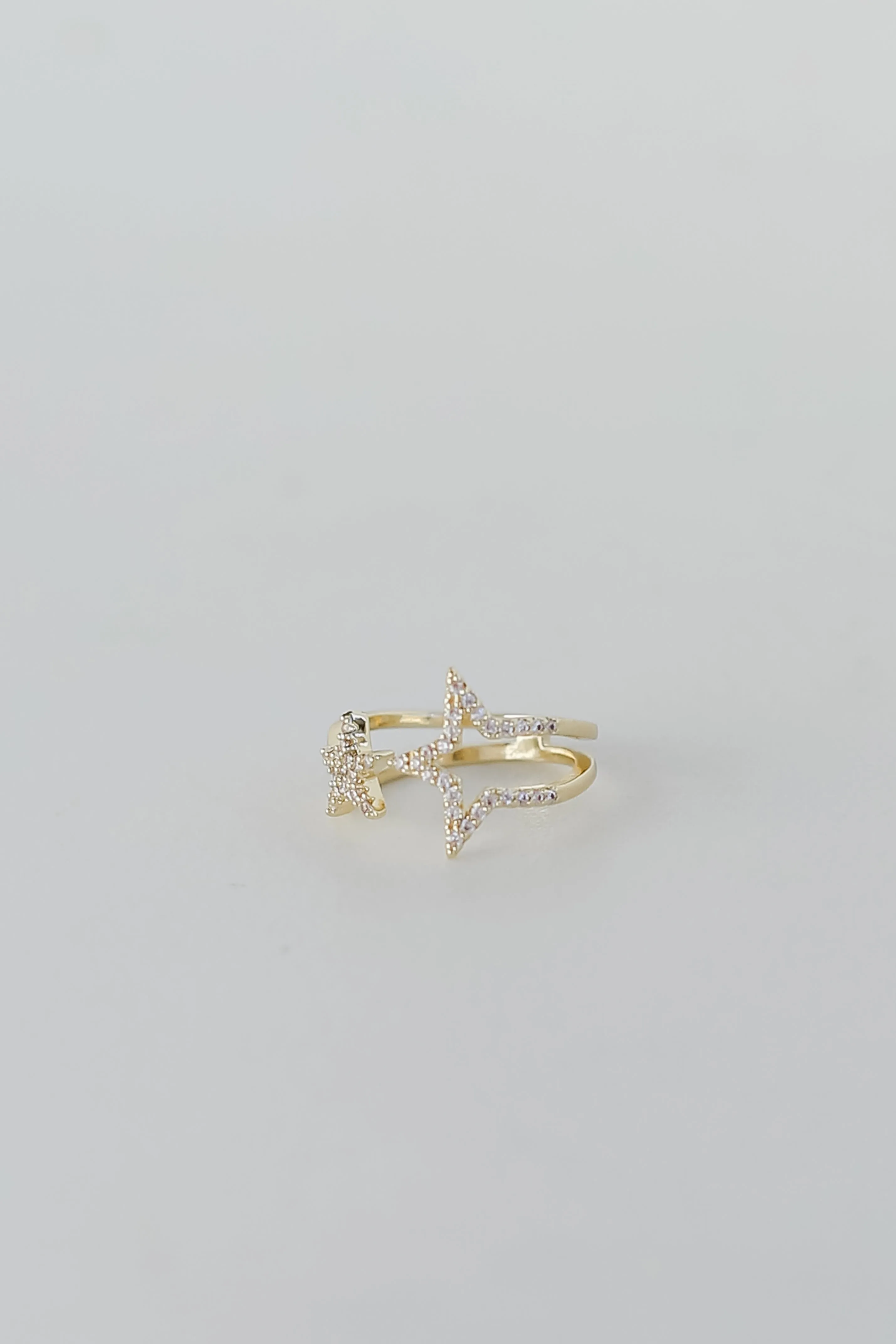 FINAL SALE - Diana Gold Rhinestone Star Ring