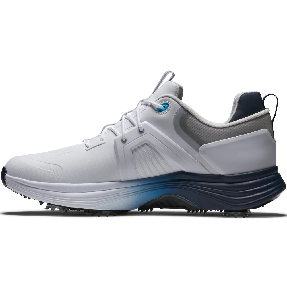 FootJoy Hyperflex Carbon Spiked Waterproof Shoes - White/Navy/Blue