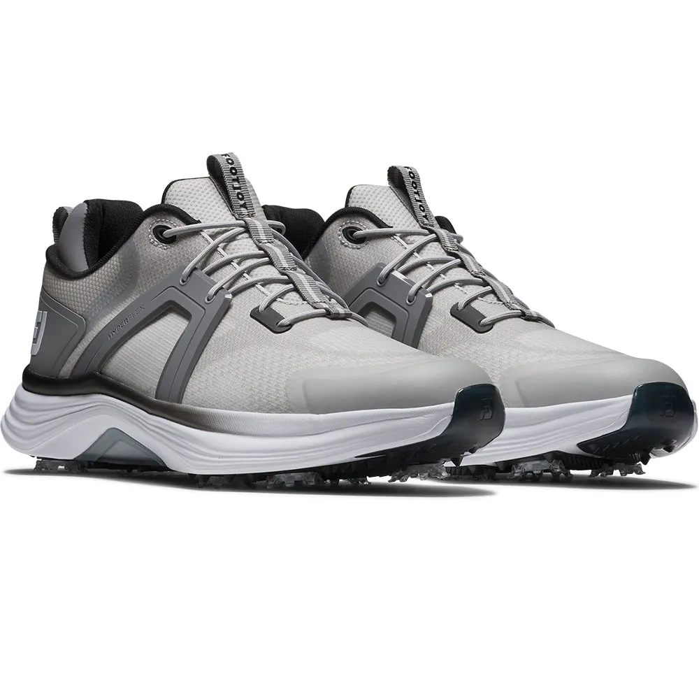 FootJoy Hyperflex Spiked Waterproof Shoes - Grey/White/Charcoal