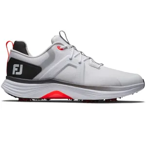 FootJoy Hyperflex Spiked Waterproof Shoes - White/Black/Red