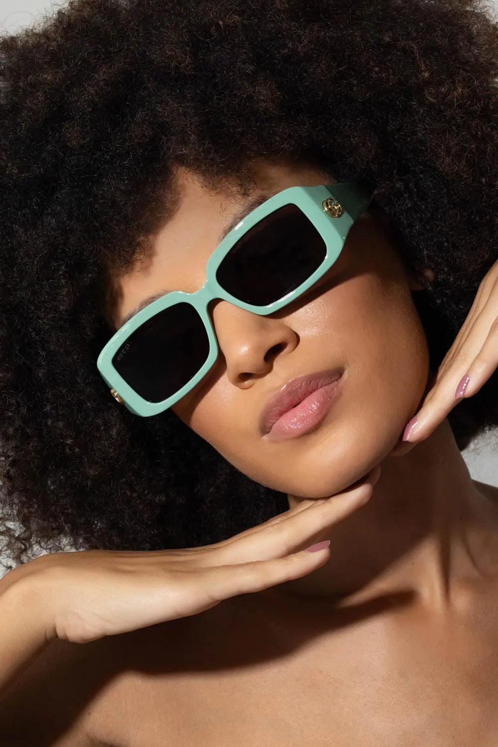 GG Corner Rectangular Sunglasses
