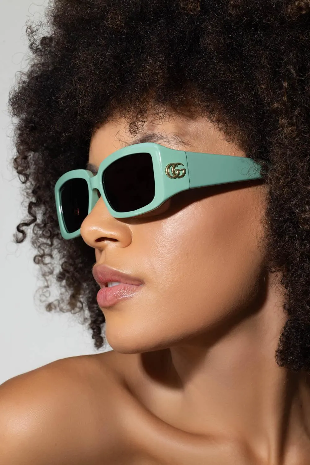 GG Corner Rectangular Sunglasses