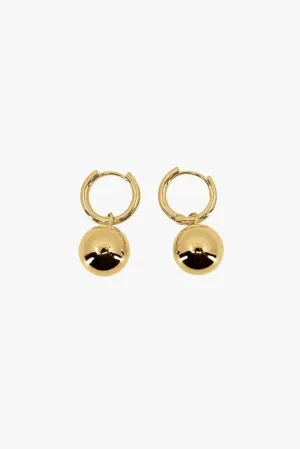 Gold Dangle Huggie Hoop