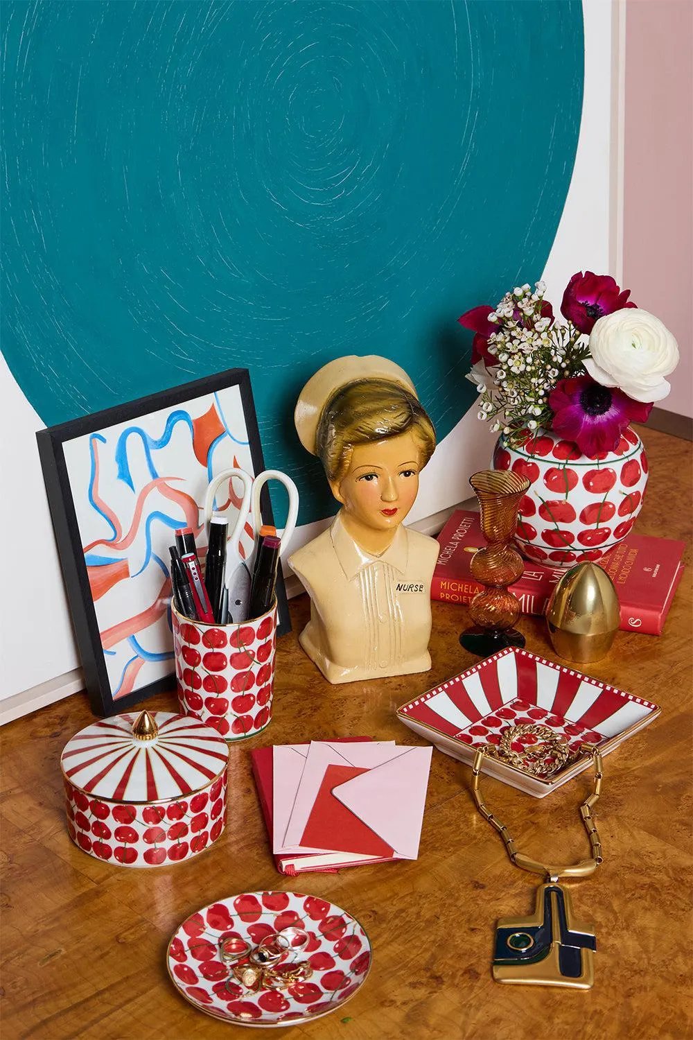 Goodie Jar - Cherries Ivory