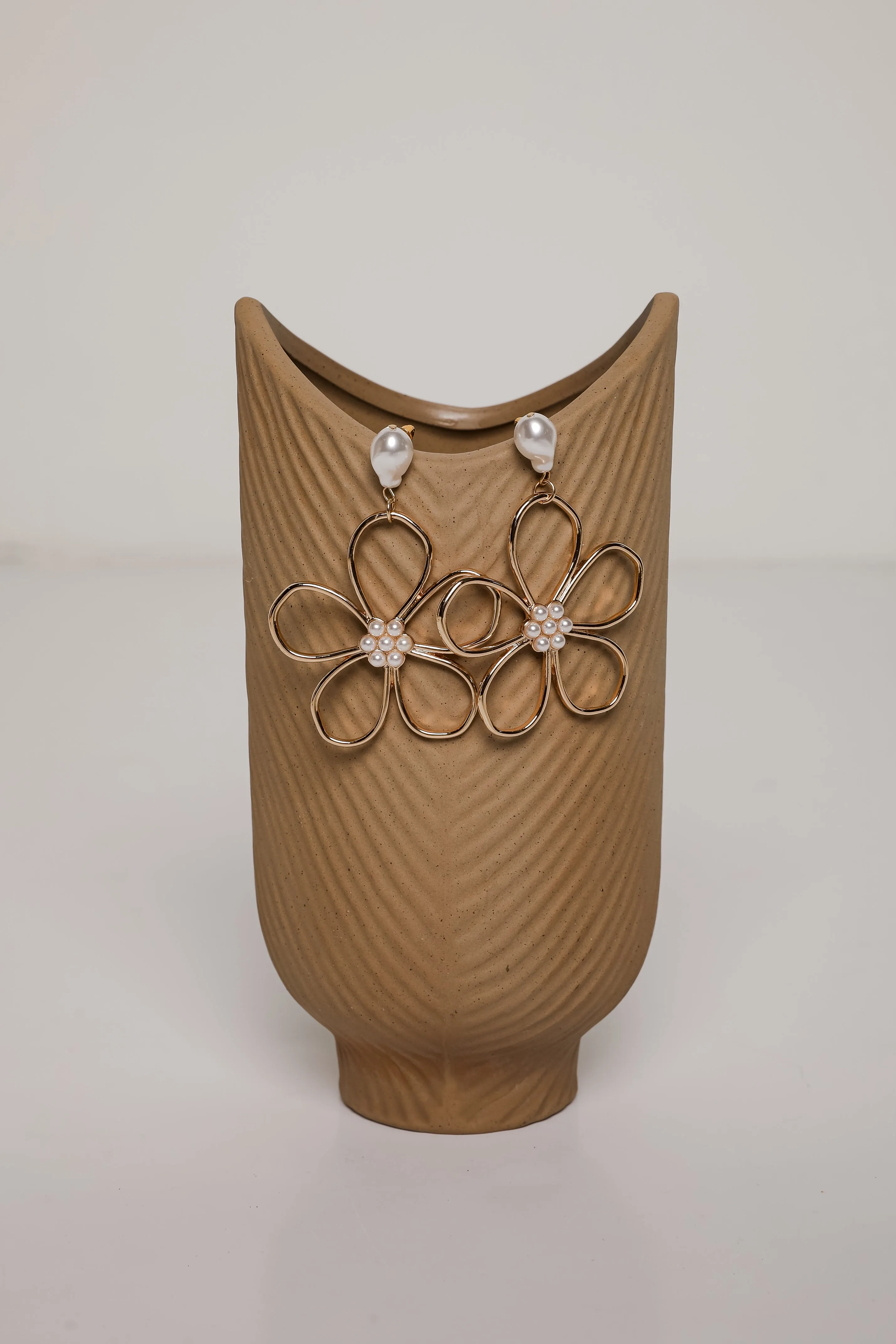 Haven Gold Flower Drop Earrings