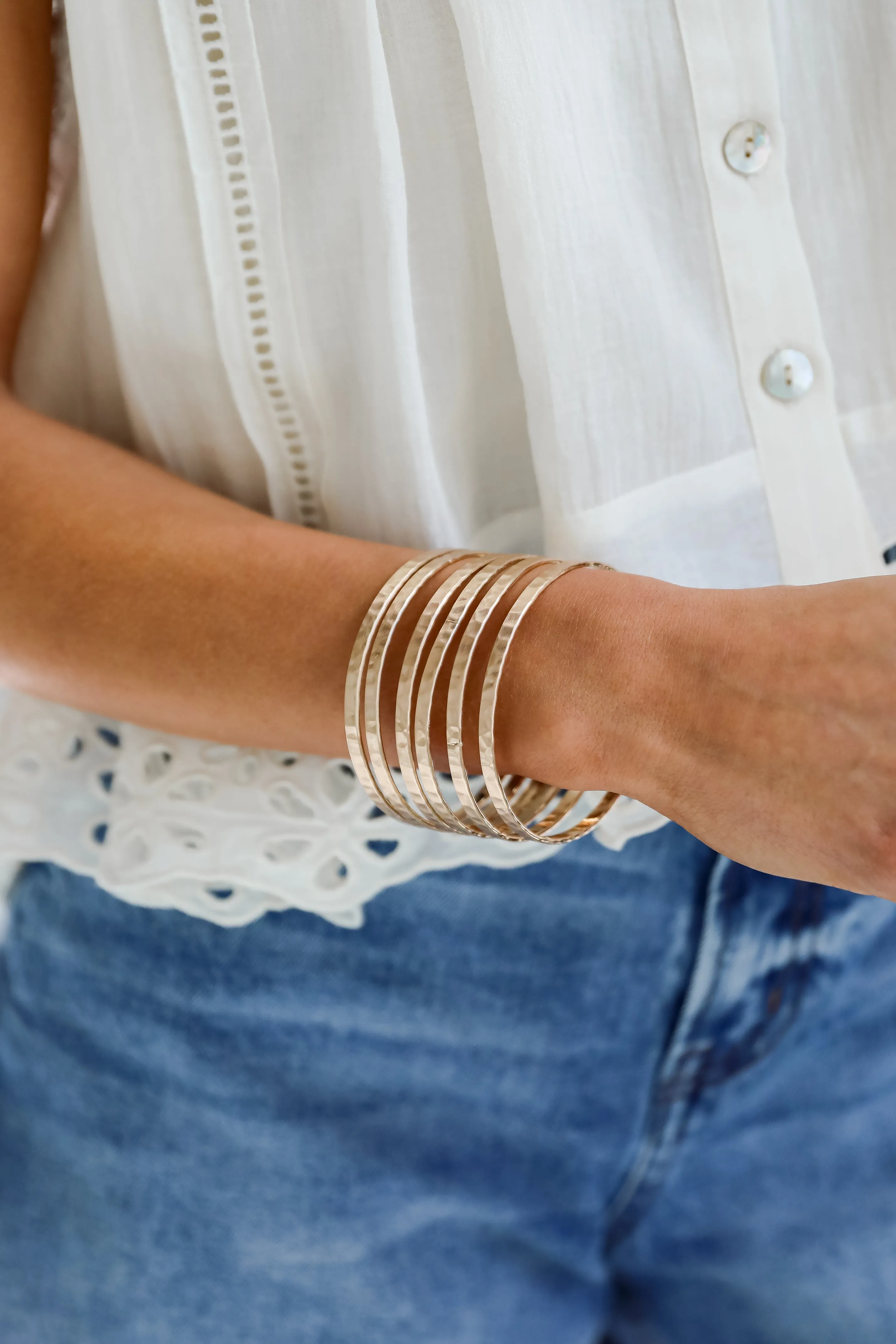Isabella Gold Bangle Set