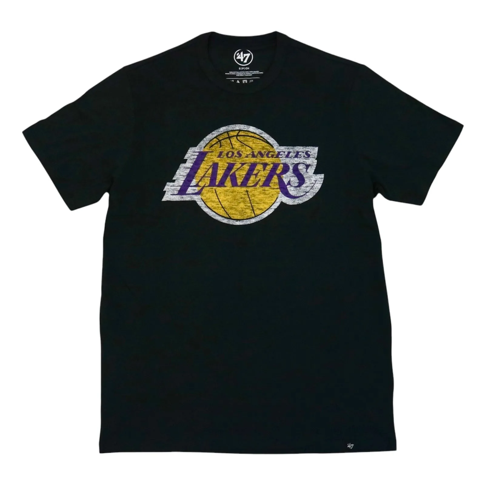 Lakers 47 Distressed Primary Logo Franklin Tee