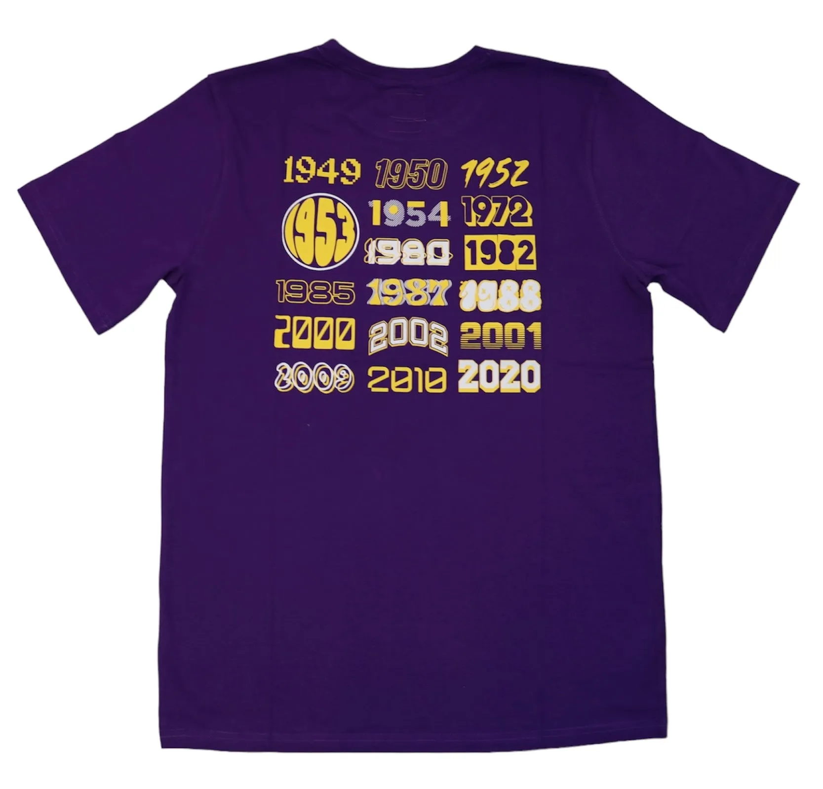 Lakers Champs Years Design SS Tee