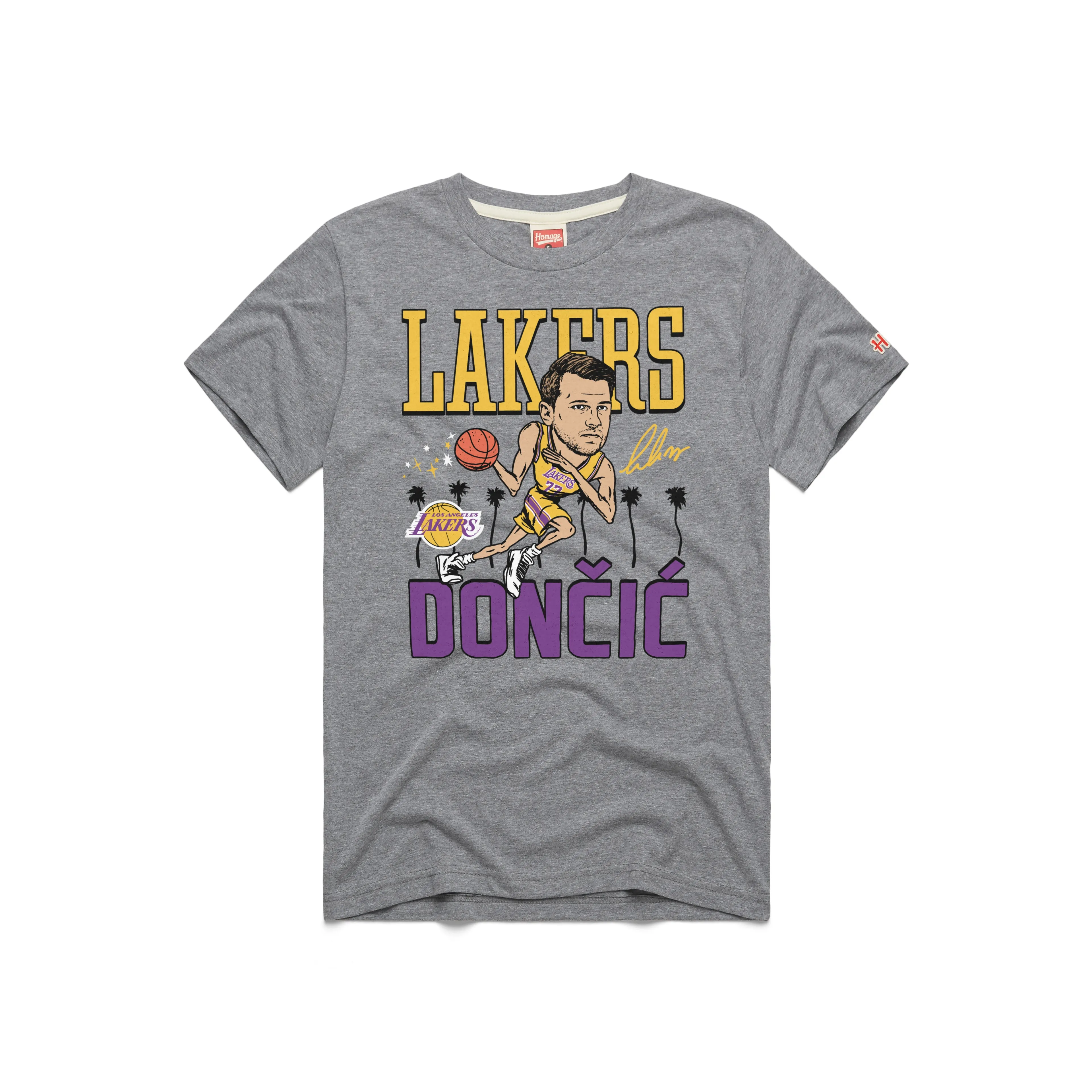 Lakers Doni Dribble Palms SS Tee