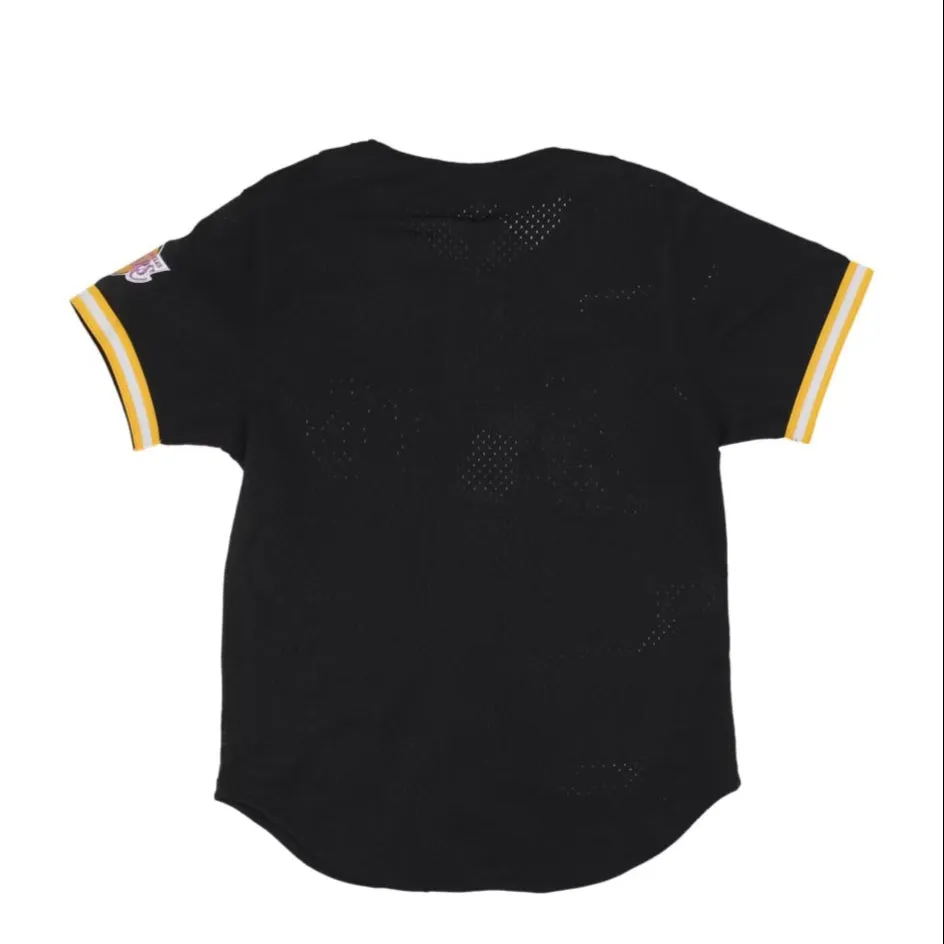 Lakers Mesh Button Up Vintage Logo Jersey