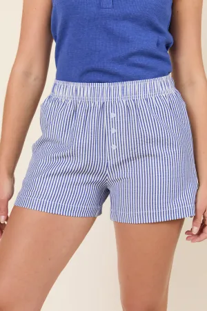 Living My Truth Blue Striped Boxer Shorts