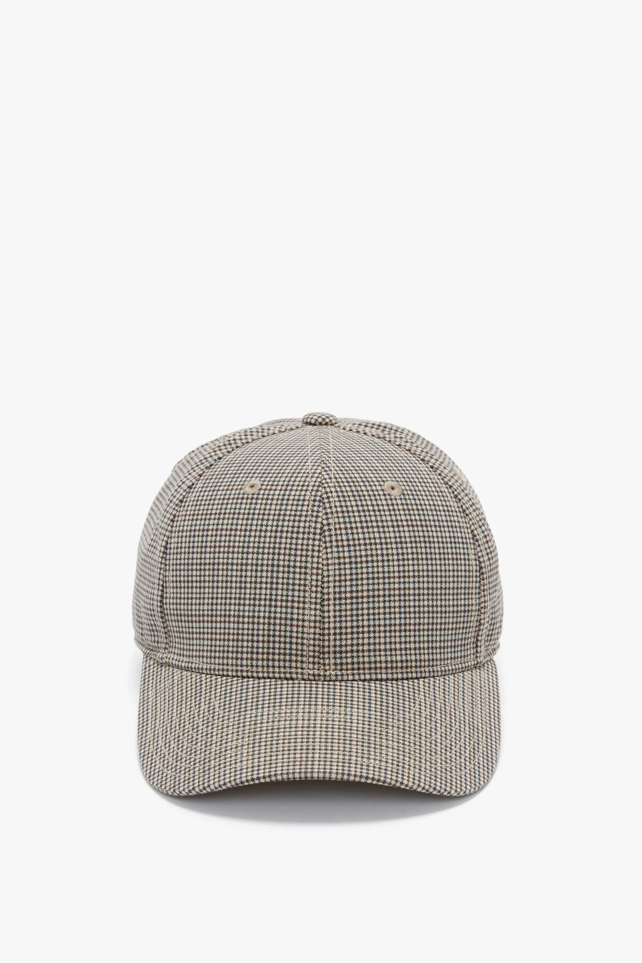 Logo Cap In Dogtooth Check Victoria Beckham