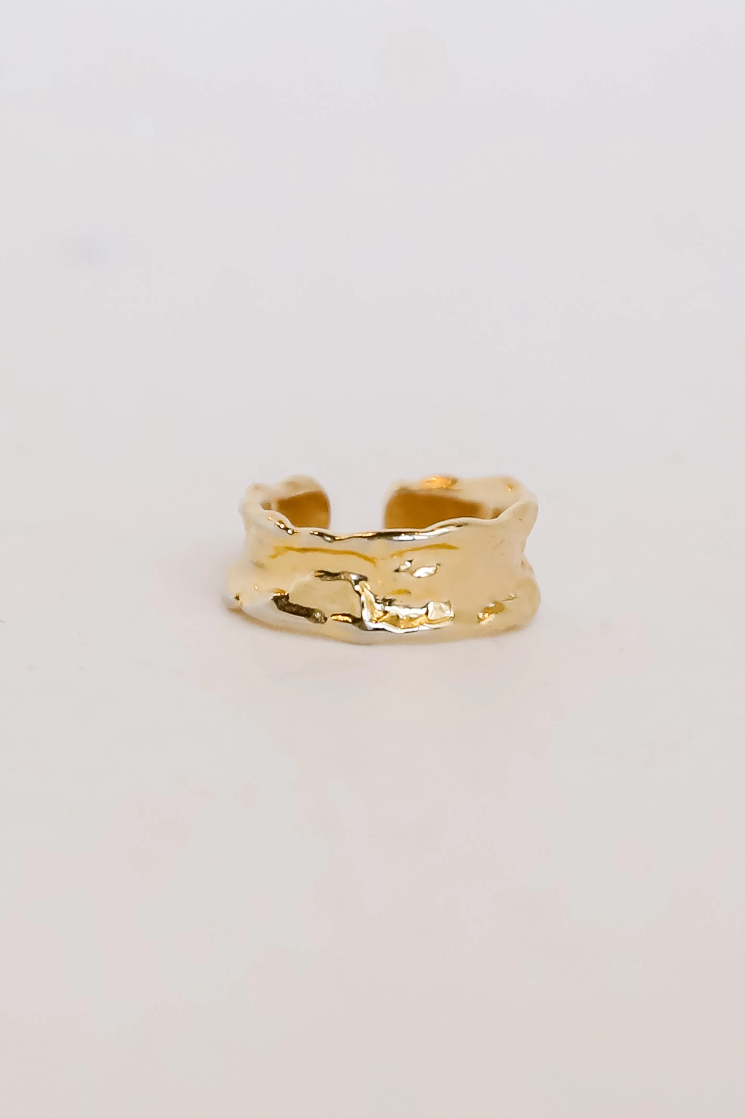 Mackenzie Gold Hammered Ring