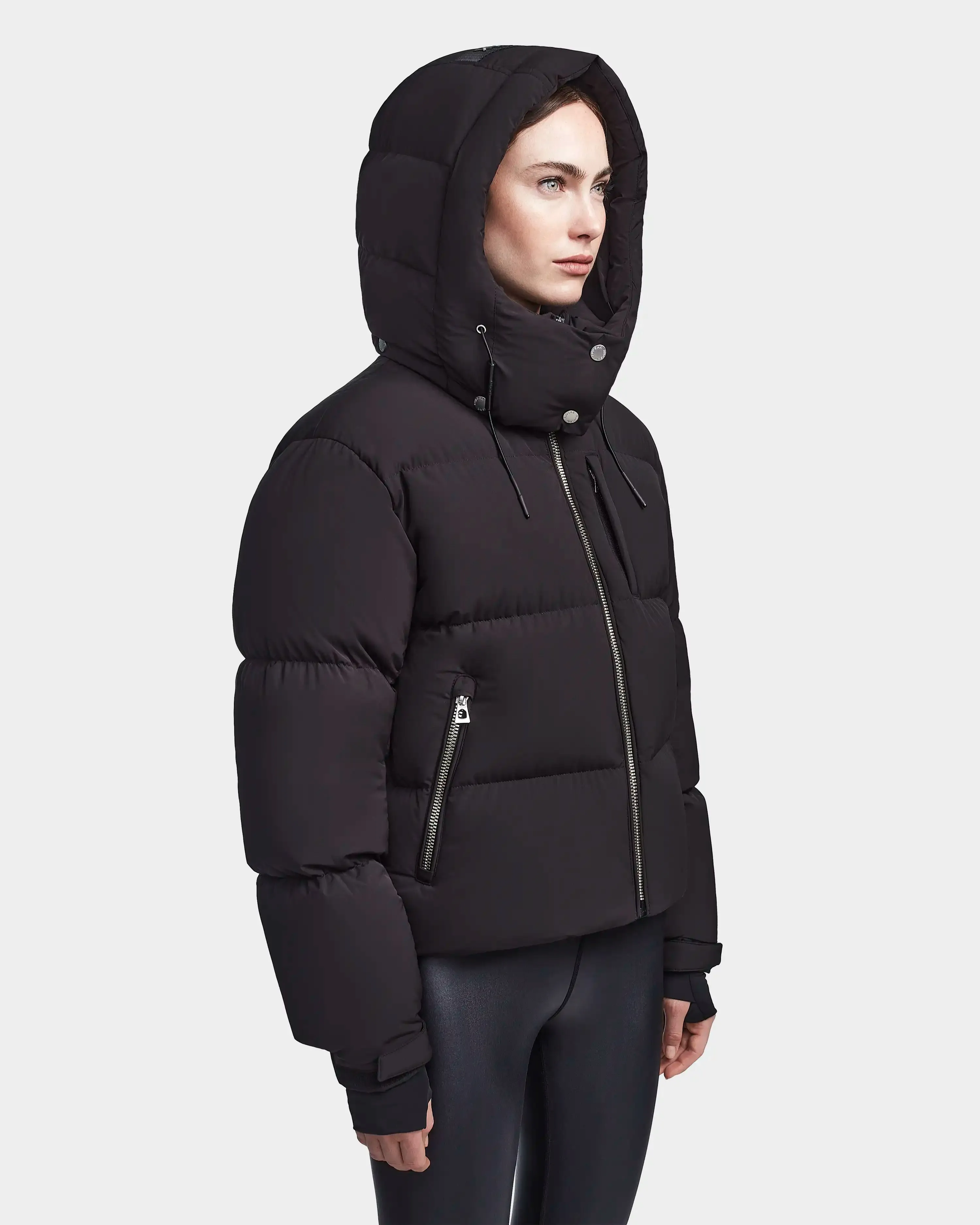 MAVE M WOMEN'S MATTE DOWN PUFFER WITH HOOD