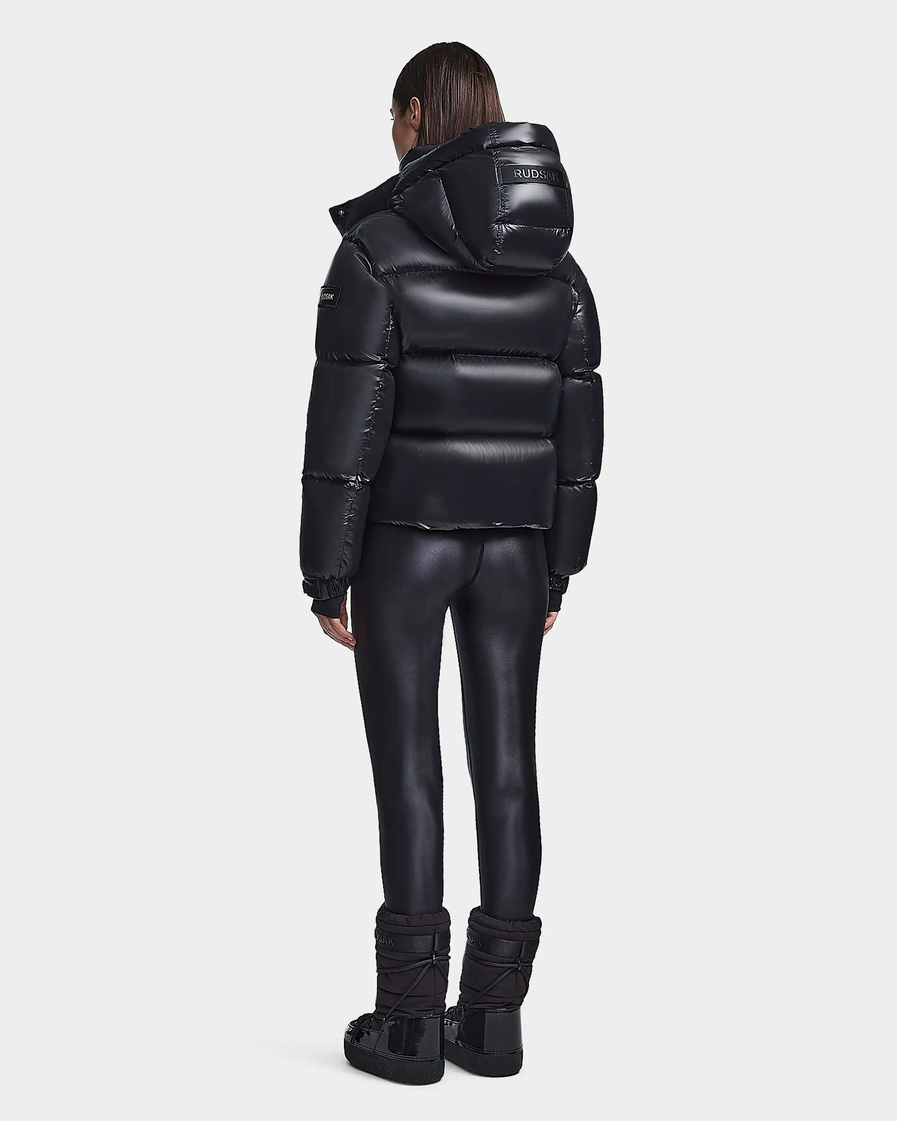 MAVE S WOMEN'S GLOSSY DOWN PUFFER WITH HOOD