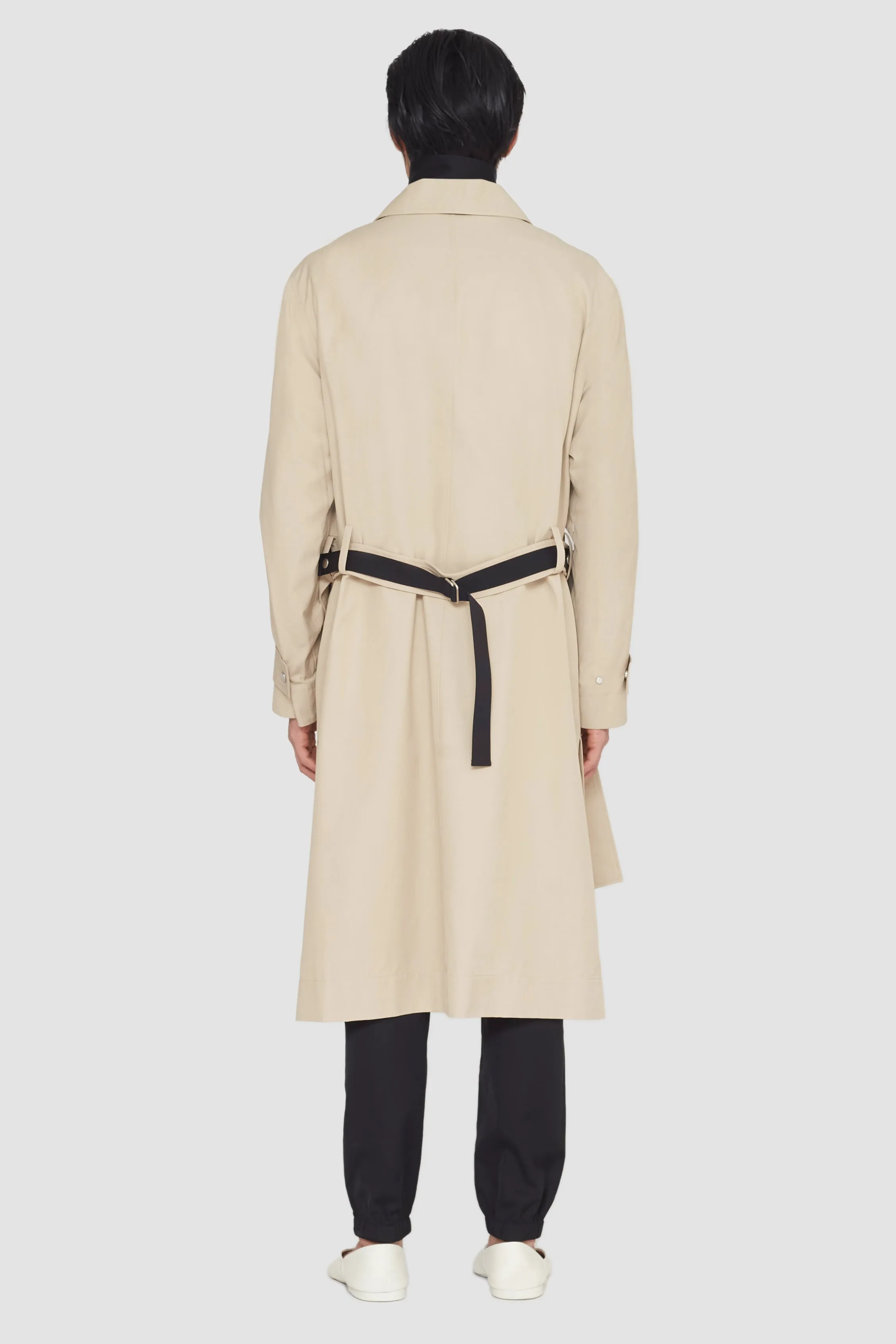 Mid-Length Belted Trench Coat