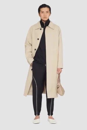 Mid-Length Belted Trench Coat