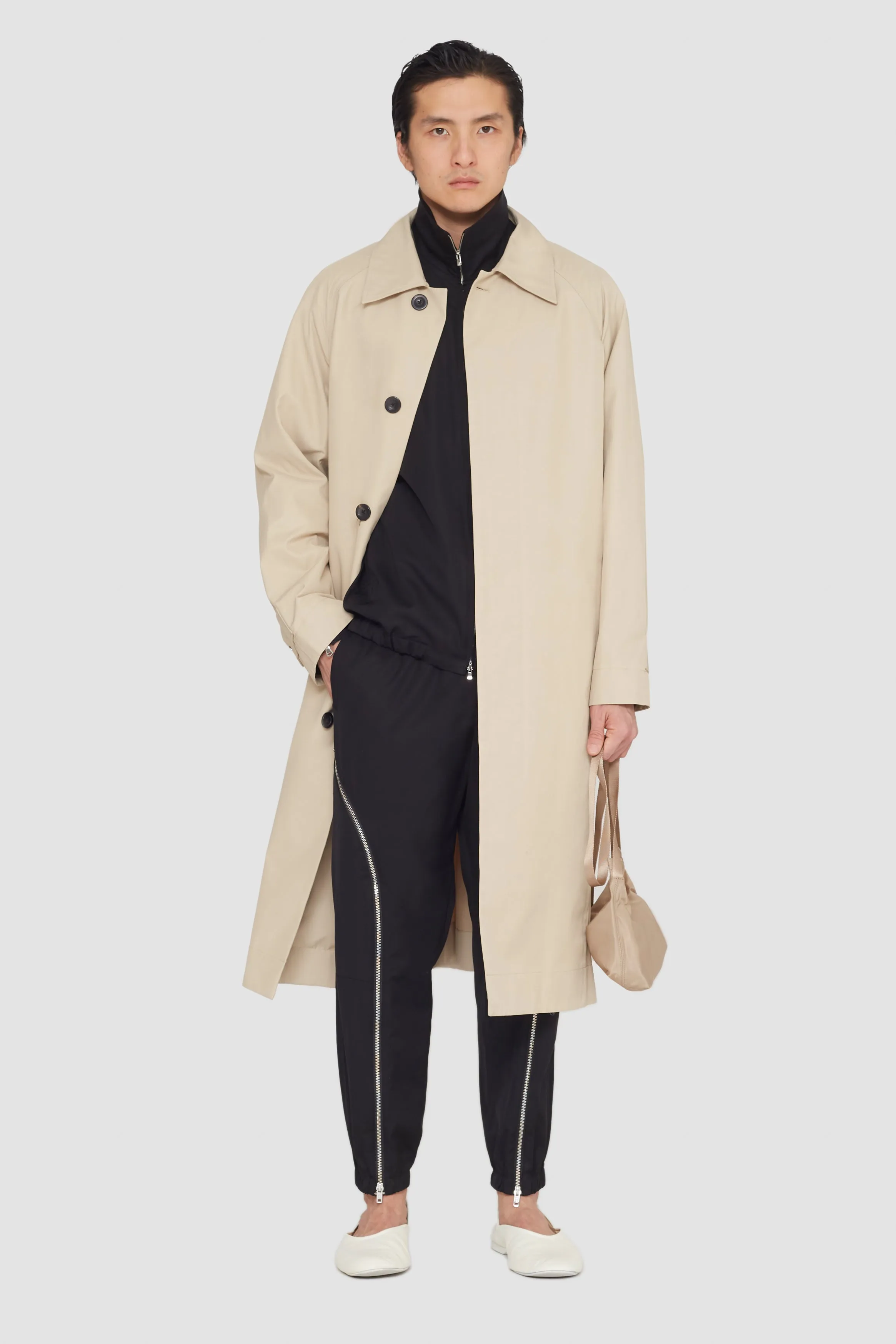 Mid-Length Belted Trench Coat