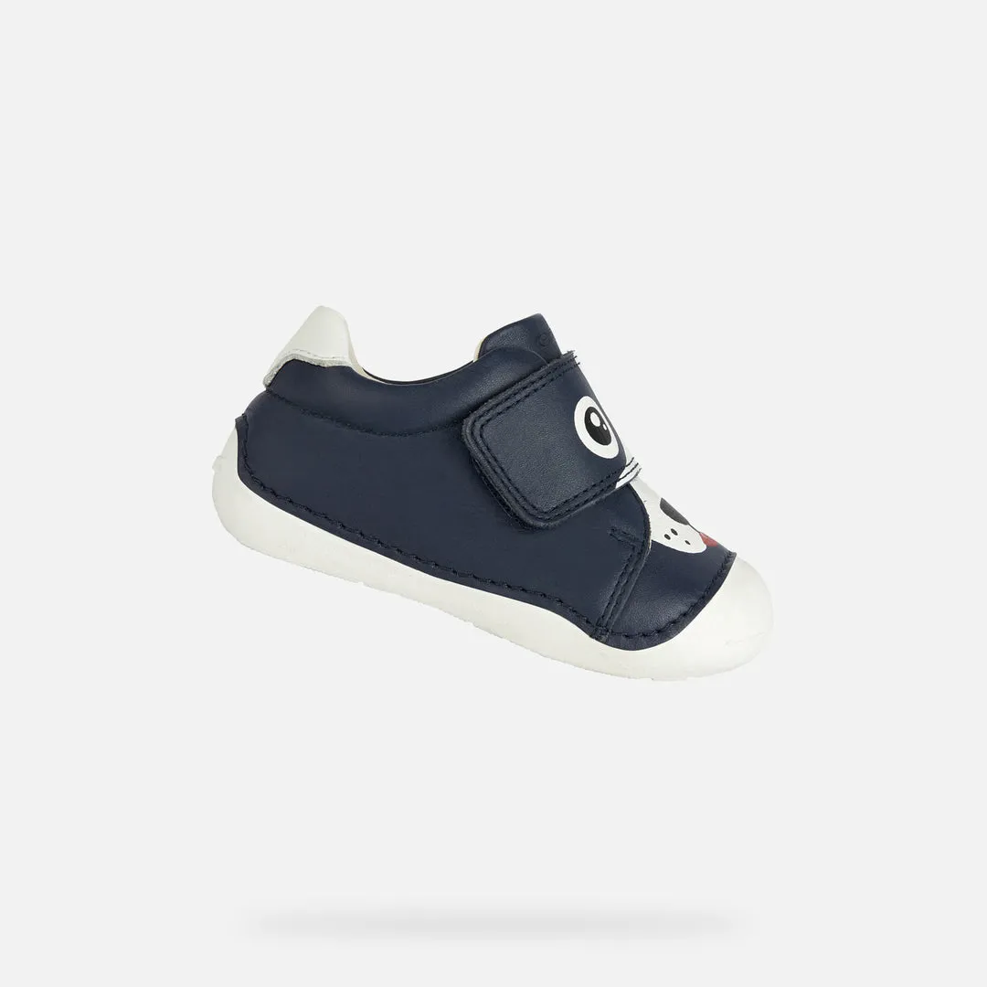Navy Tutim Puppy Velcro Shoes