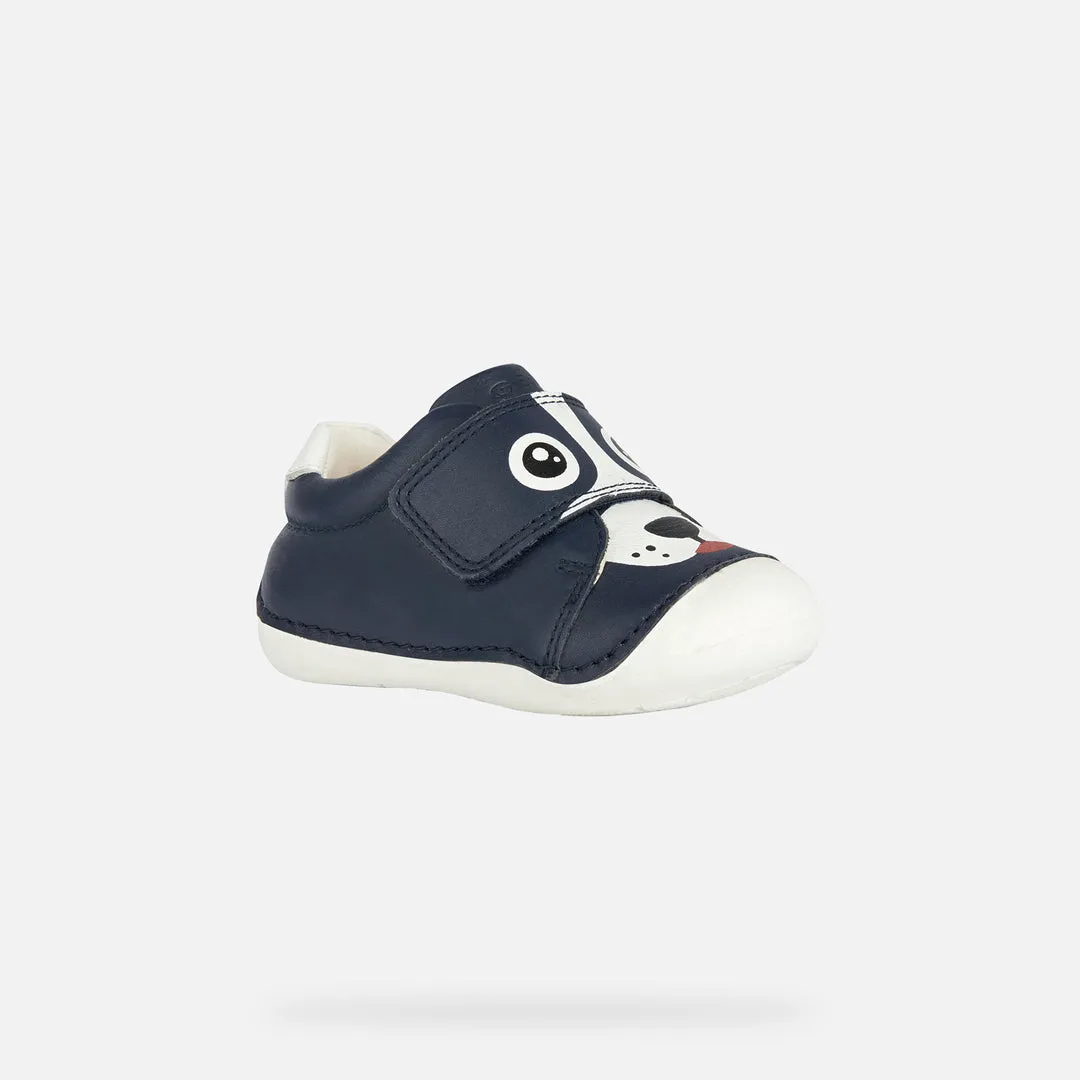 Navy Tutim Puppy Velcro Shoes