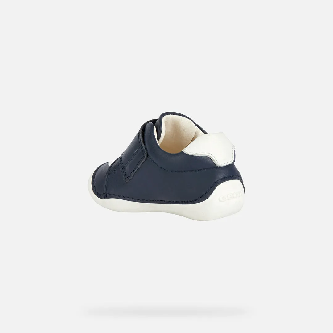Navy Tutim Puppy Velcro Shoes