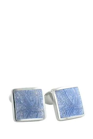 Paisley Light Blue Cufflinks