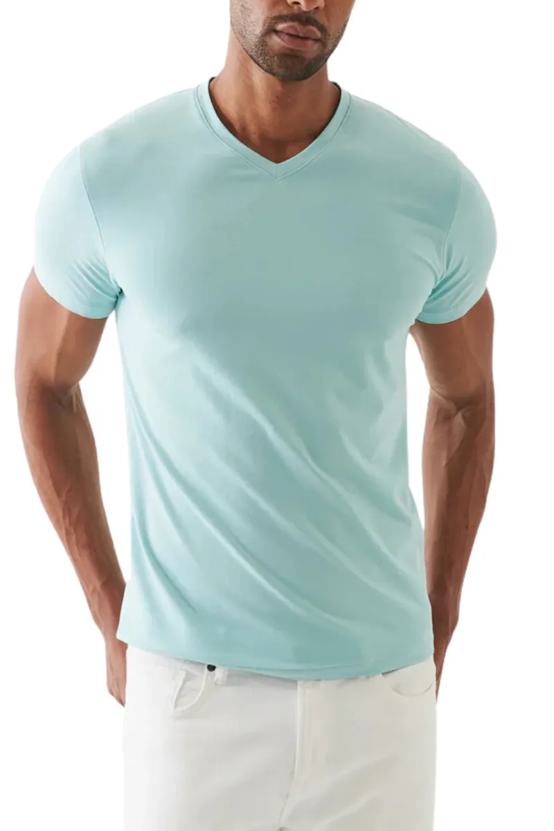 Pima Cotton Stretch V-Neck