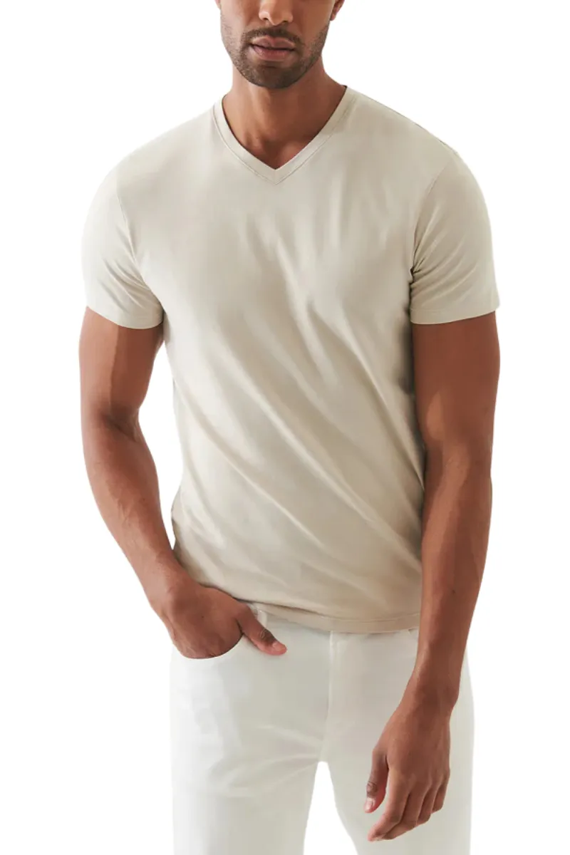 Pima Cotton Stretch V-Neck