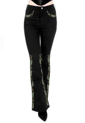 Restyle - Herbal Bell Bottom Black - Jeans