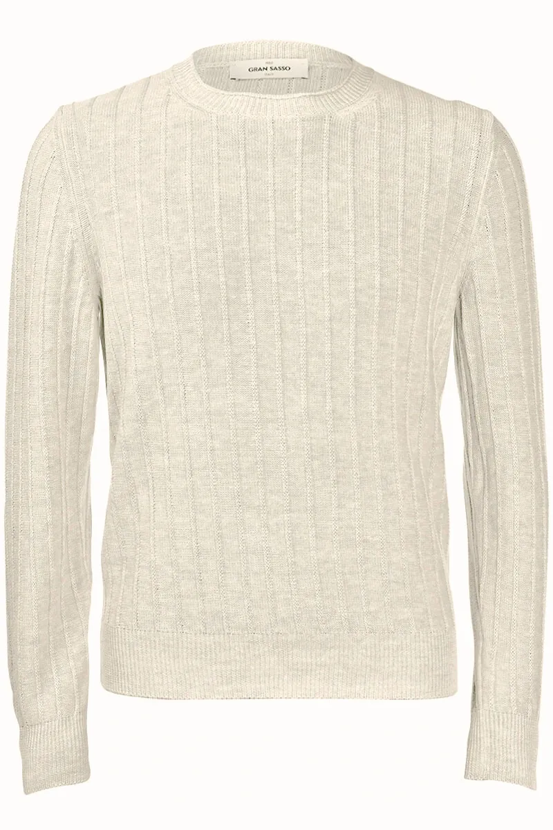 Ribbed 2-Ply Crewneck