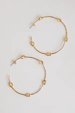 Sadie Gold Knot Hoop Earrings