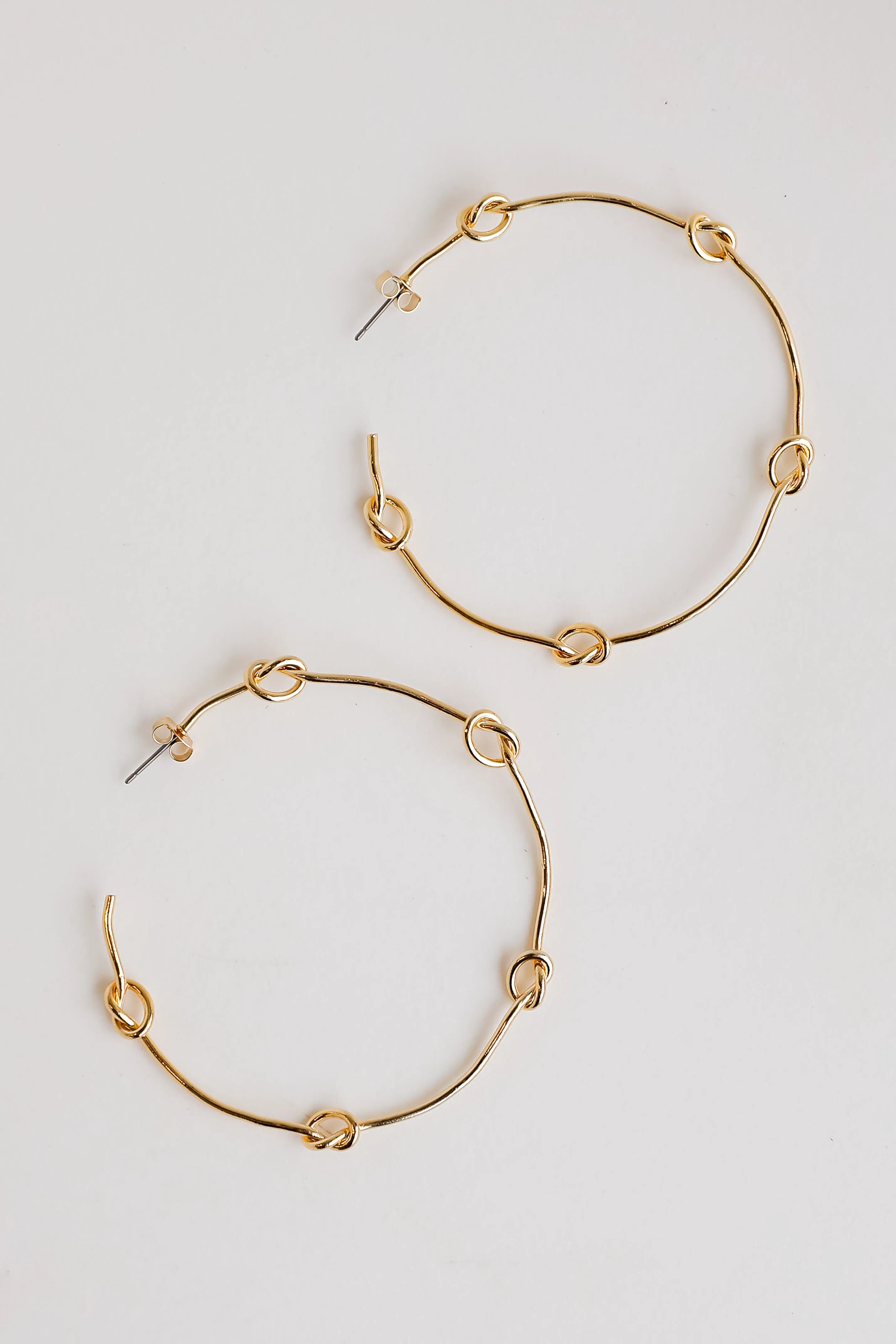 Sadie Gold Knot Hoop Earrings