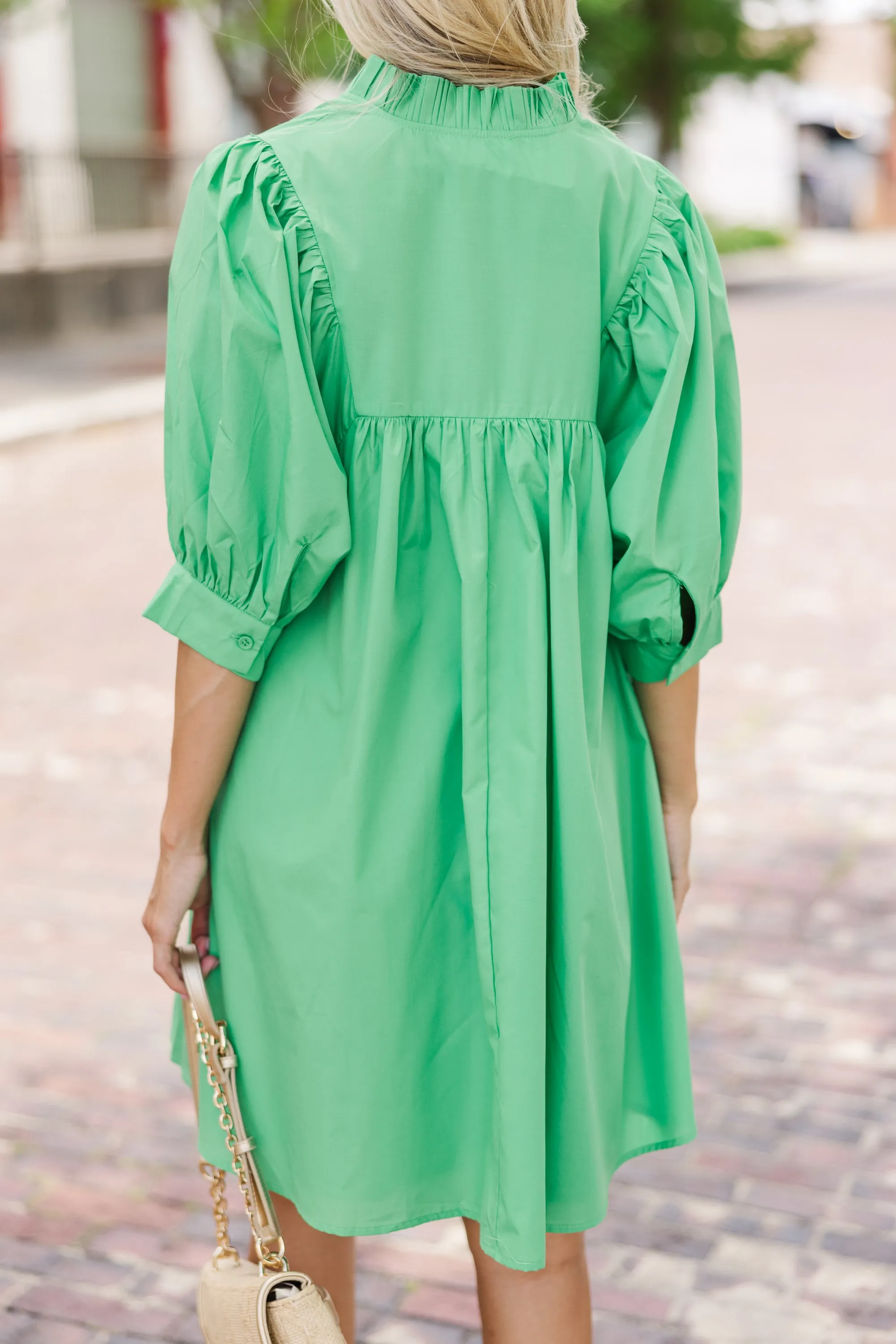 Serve You Well Green Babydoll Dress