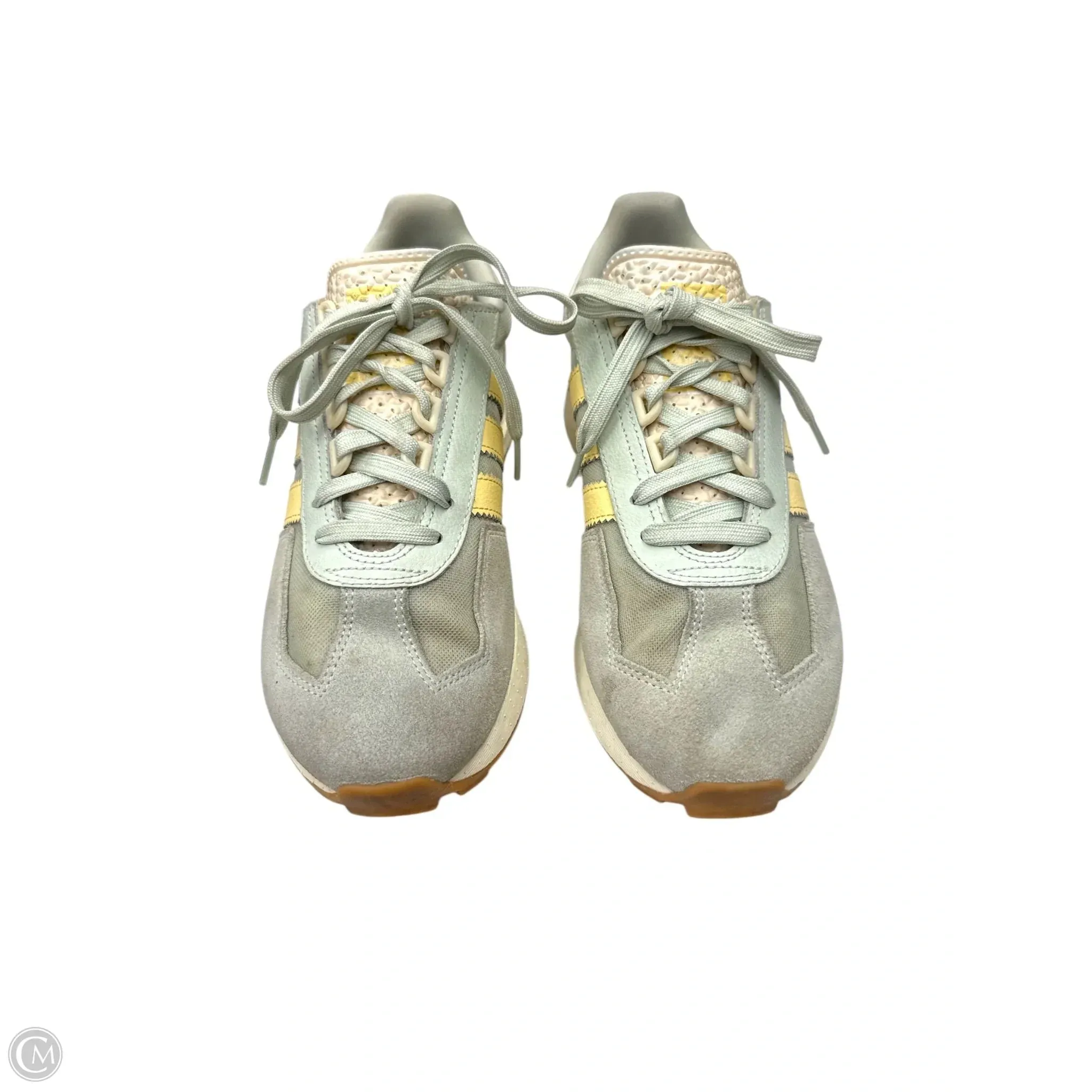Shoes Athletic By Adidas In Green & Yellow, Size: 8.5