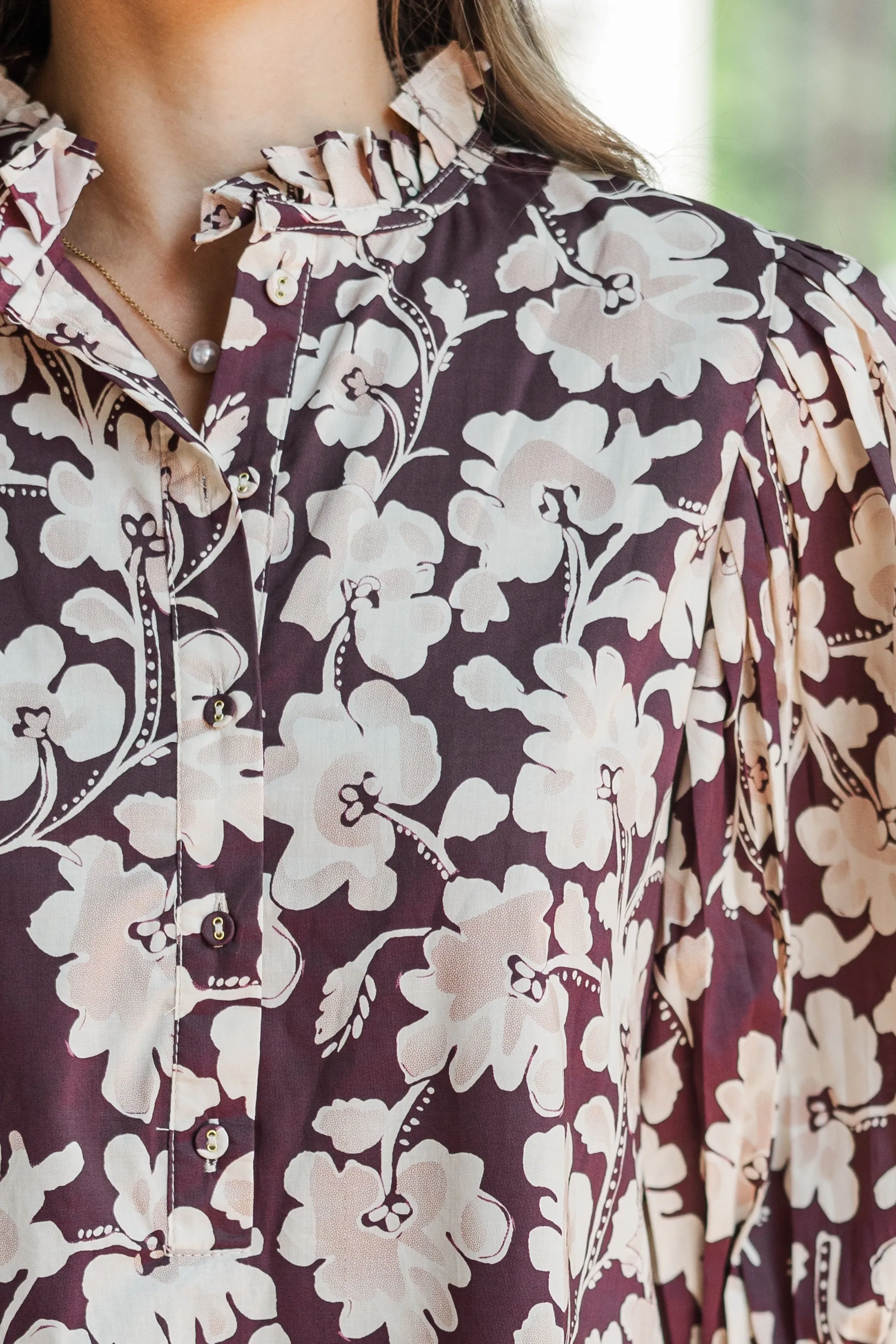 Shoot For The Stars Plum Purple Floral Dress