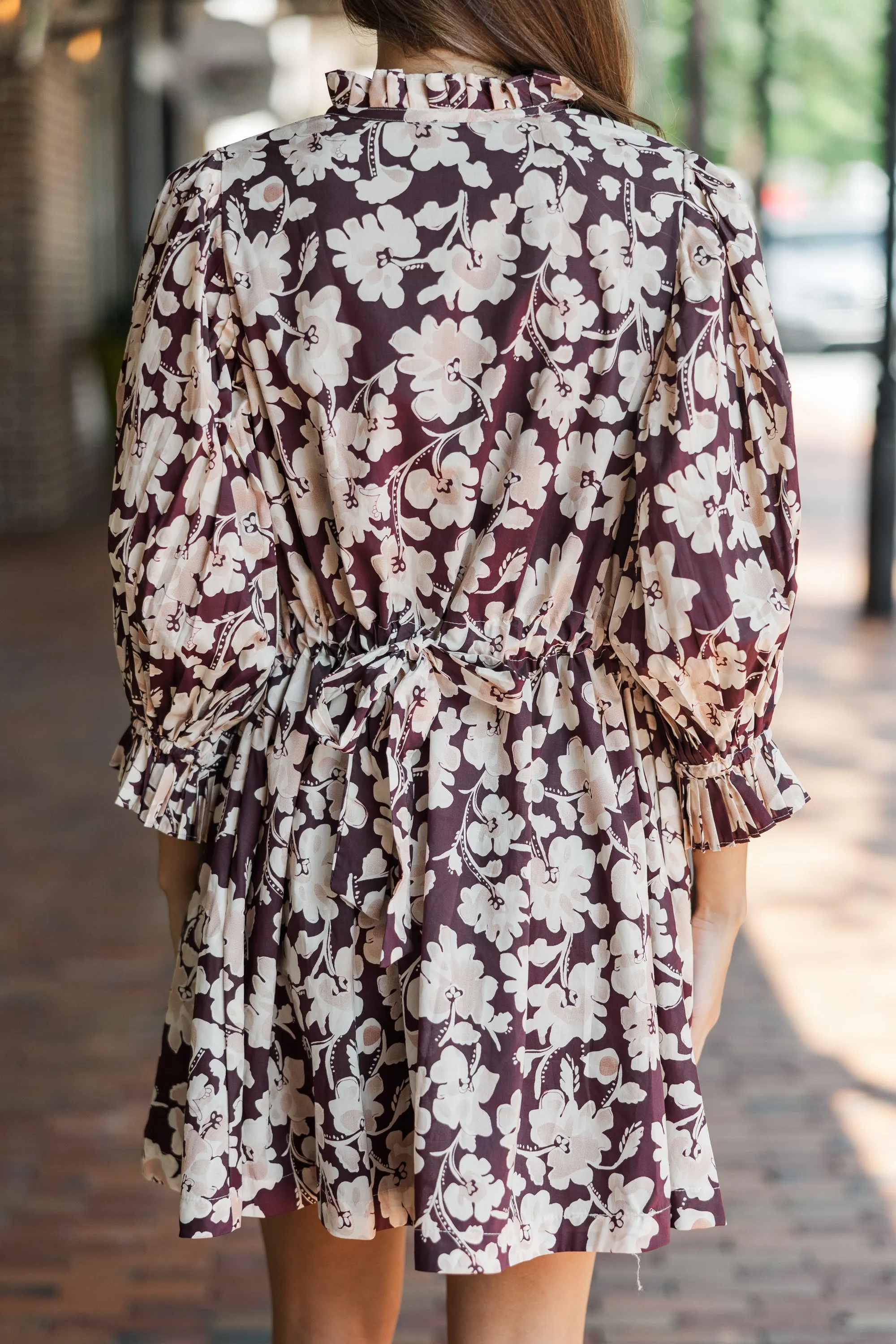 Shoot For The Stars Plum Purple Floral Dress